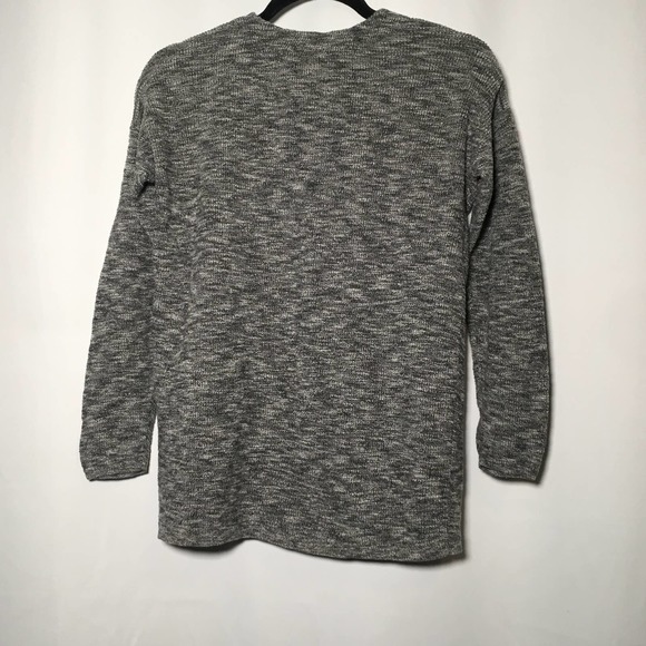 Madewell Alton Cardigan Sweater Gray White Knit 4 Button Front  Item J8838 XXS - Picture 5 of 9